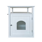 Jasper 2 Cat Litter Cabinet, White V568-GMW-650-W
