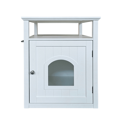 Jasper 2 Cat Litter Cabinet, White V568-GMW-650-W