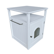 Jasper 2 Cat Litter Cabinet, White V568-GMW-650-W