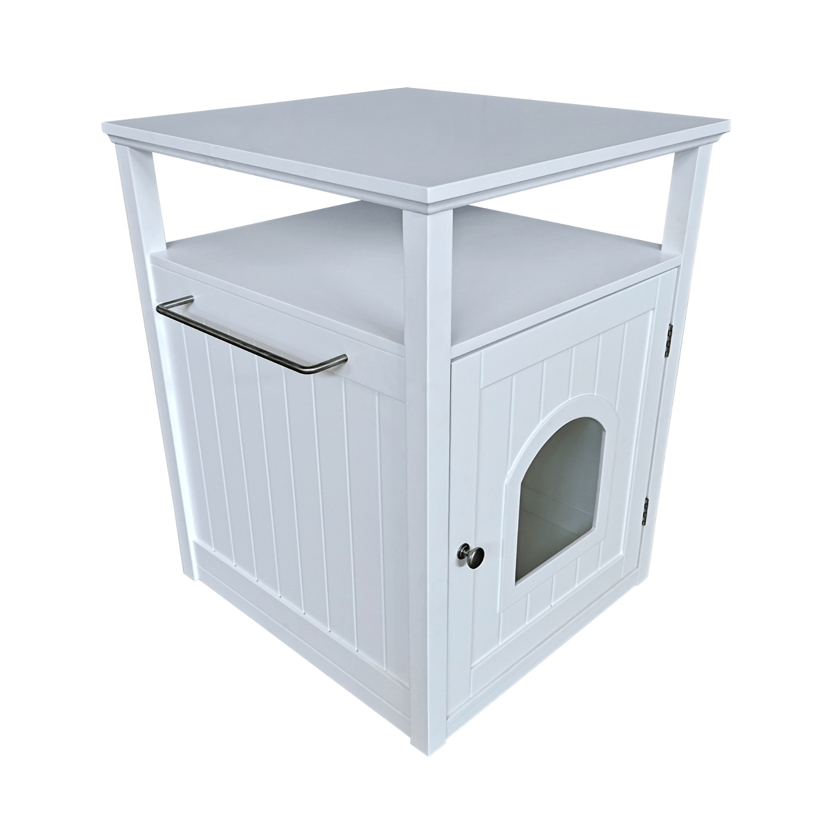 Jasper 2 Cat Litter Cabinet, White V568-GMW-650-W