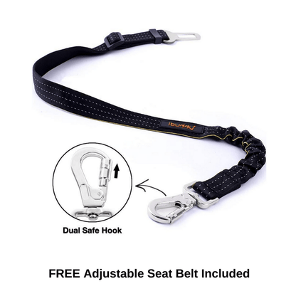 iBuddy Dog Seat Cover Car Hammock w/ Mesh Window & Dog Seat Belt V568-IB-P00027-SB