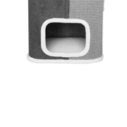 Tri-Level Square Cat Condo with Sherpa Lining V568-MK210108