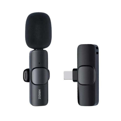 Hridz HZ9 Wireless Rechargeable 1 in 1 Microphone For fast connection Port Devices Recording Interview V571-0740111698733