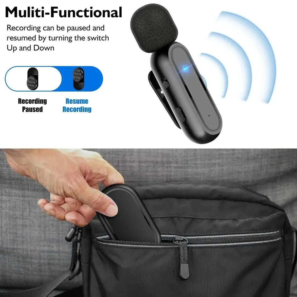 HRIDZ Wireless Lavalier Microphone fast connection Port Mic For Apple iPhone ipad Vlog Live Stream V571-1005004255724861
