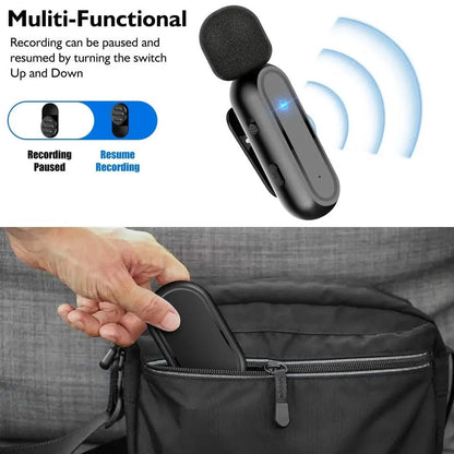 HRIDZ Wireless Lavalier Microphone fast connection Port Mic For Apple iPhone ipad Vlog Live Stream V571-1005004255724861