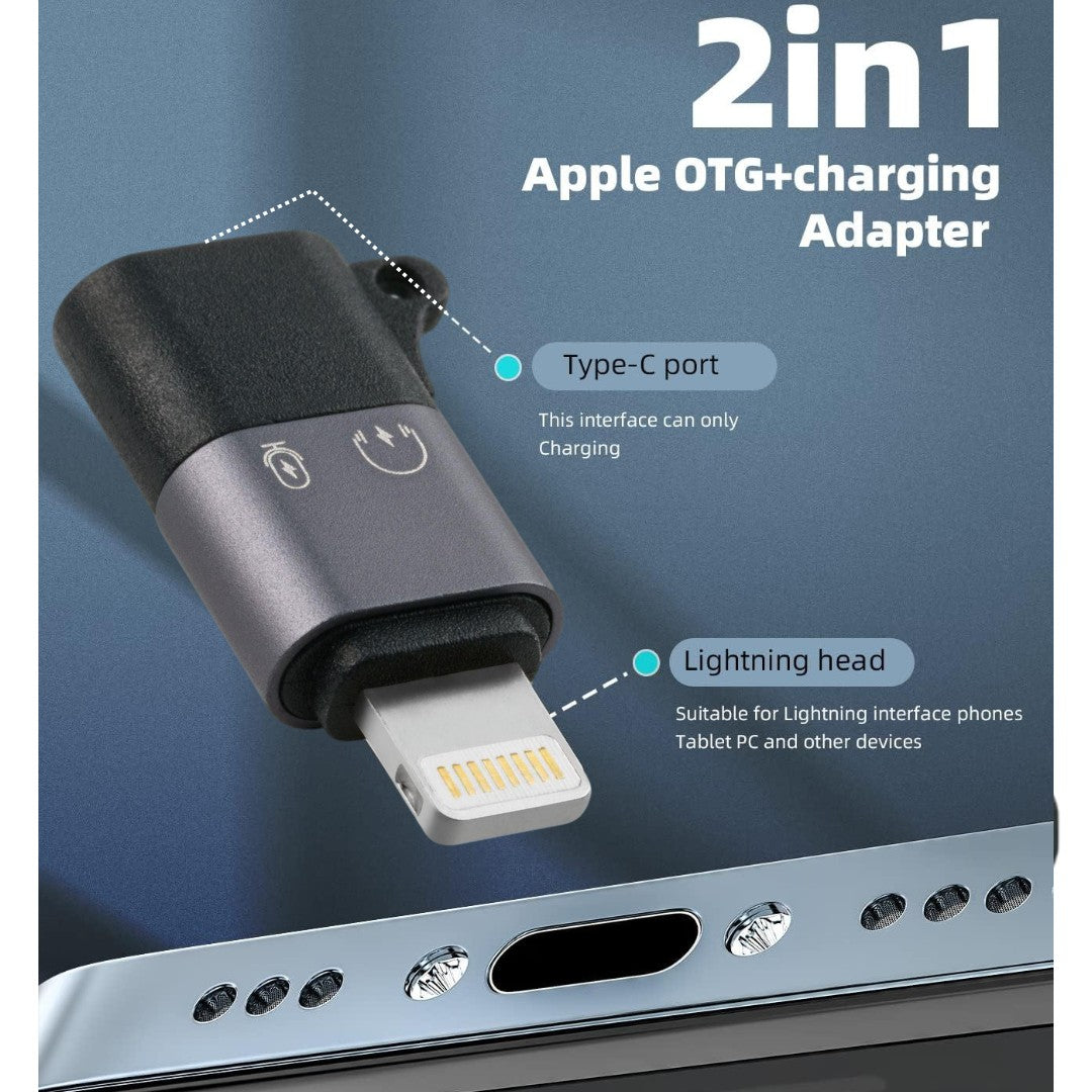 1-Pcs USB-C to fast connection OTG Adapter | Fast Charging & Data Sync | Compatible with iPhone 7-14 Pro Max, V571-2PCSIOSM2TYPECF
