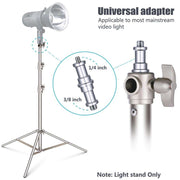 1Pcs Hridz 260cm Stainless Steel Heavy Duty with 1/4" to 3/8" adapter for Studio Softbox, Monolight and Other V571-328453949391