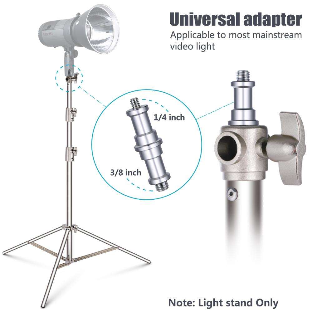 1Pcs Hridz 260cm Stainless Steel Heavy Duty with 1/4" to 3/8" adapter for Studio Softbox, Monolight and Other V571-328453949391
