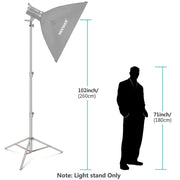 1Pcs Hridz 260cm Stainless Steel Heavy Duty with 1/4" to 3/8" adapter for Studio Softbox, Monolight and Other V571-328453949391
