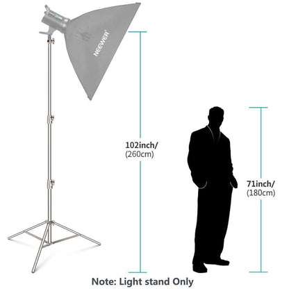 1Pcs Hridz 260cm Stainless Steel Heavy Duty with 1/4" to 3/8" adapter for Studio Softbox, Monolight and Other V571-328453949391