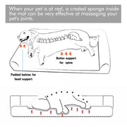 Large PawfectFriend Orthopedic Dog Bed 3-Side Comfort Bolster Padded Calming Mattress Bed with Removable Cover