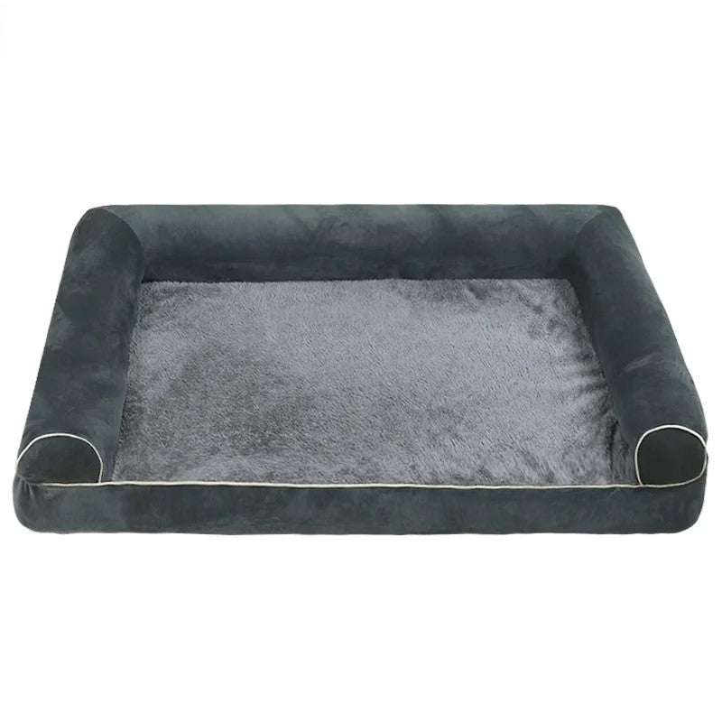 XXL Size PawfectFriend Orthopedic Dog Bed 3-Side Comfort Bolster Padded Calming Mattress Bed with Removable V571-644161314530