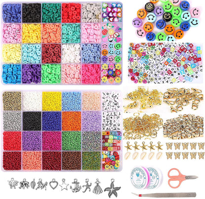25000 Pcs 24 Girds DIY Acrylic Bead A-Z Letter Beads and Polymer Soft Clay Kit For Bracelet Making V571-728040811263