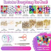 25000 Pcs 24 Girds DIY Acrylic Bead A-Z Letter Beads and Polymer Soft Clay Kit For Bracelet Making V571-728040811263