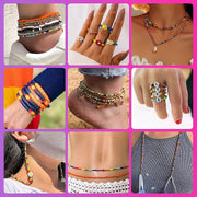 25000 Pcs 24 Girds DIY Acrylic Bead A-Z Letter Beads and Polymer Soft Clay Kit For Bracelet Making V571-728040811263