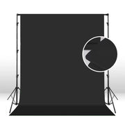 Hridz 2x3m Black Backdrop for Photography Videos V571-BLACKBGMUSLIN