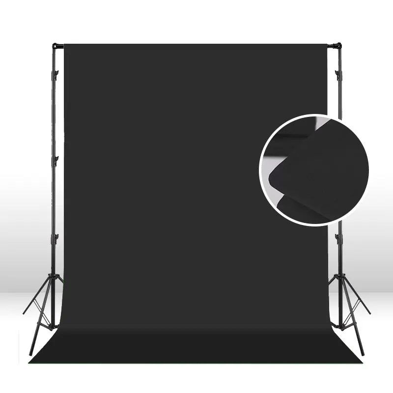 Hridz 2x3m Black Backdrop for Photography Videos V571-BLACKBGMUSLIN