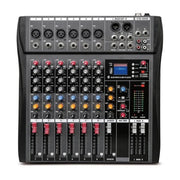 Hridz 6 Channels Bluetooth Mixer DJ Live Studio Audio Mixer USB Console Amplifier AUX V571-HRIDZCT60SAM