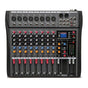 Hridz CT-80S Professional Audio Mixer - 8 Channels Bluetooth USB Mixer with Effects, 48V Phantom Power, and V571-HRIDZCT80SAM