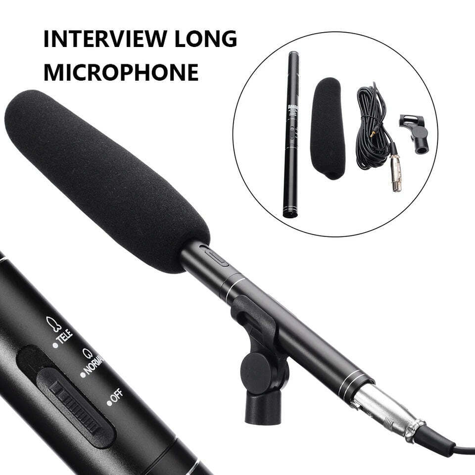 HZ-320 Professional Studio Condenser Shotgun Microphone for Filmmaking and Interview Recording V571-HZ-320-MIC