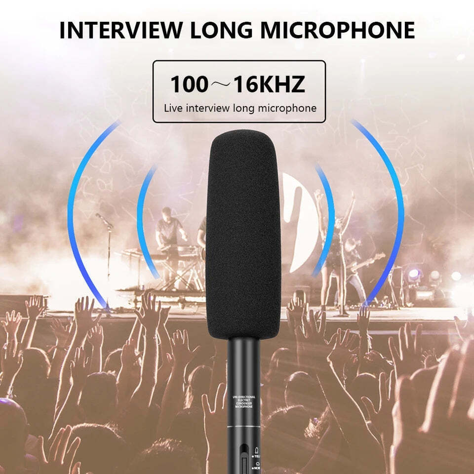 HZ-320 Professional Studio Condenser Shotgun Microphone for Filmmaking and Interview Recording V571-HZ-320-MIC