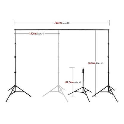 2.6M*3M Heavy Duty Backdrop Support System for Photography Background Photo Video Studio V571-HZ260CMBGSST