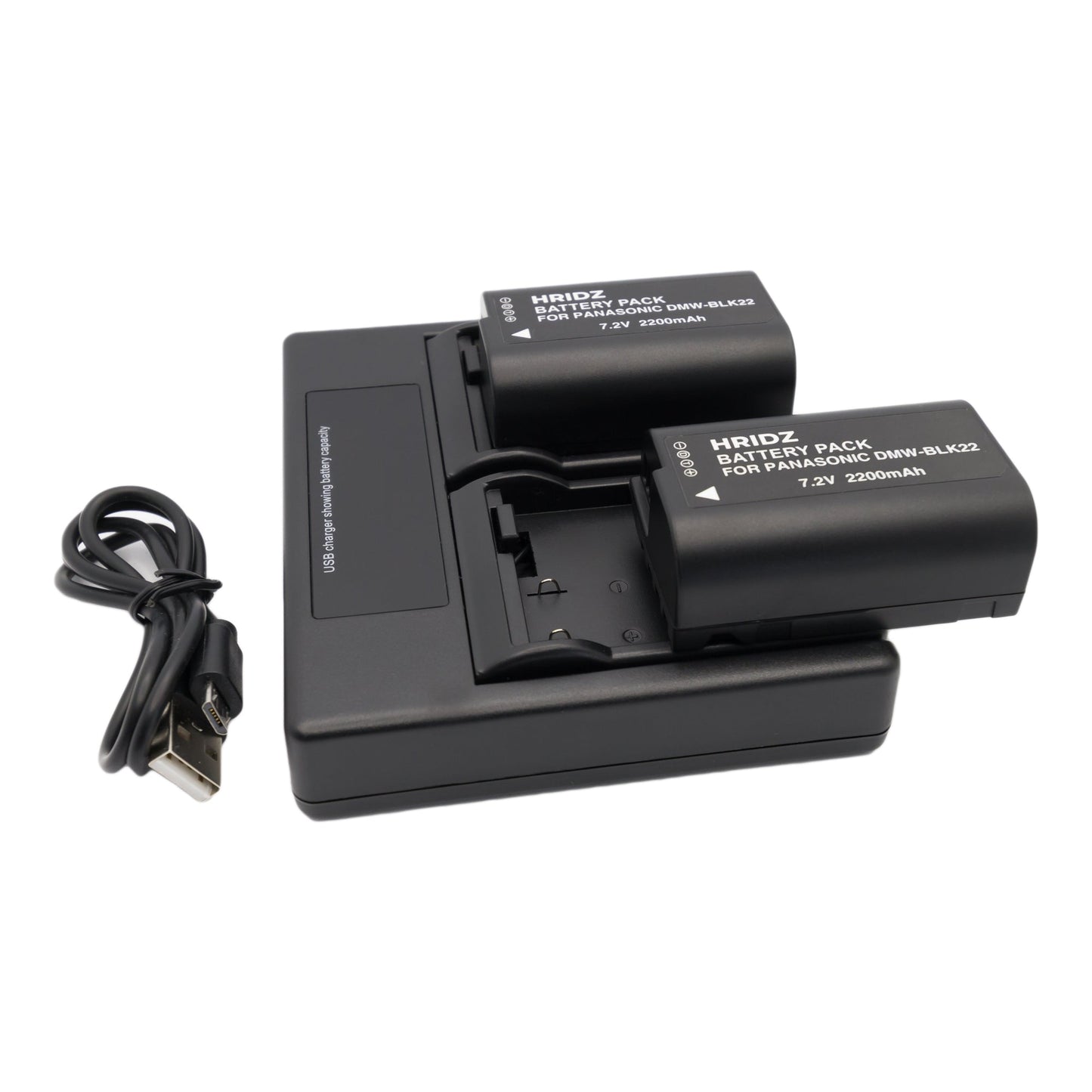 Hridz BLK22 Battery and Dual charger pack for Panasonic DMW-BLK22 LUMIX DSLR - combo-pack V571-HZDMWBLK22-COMBO