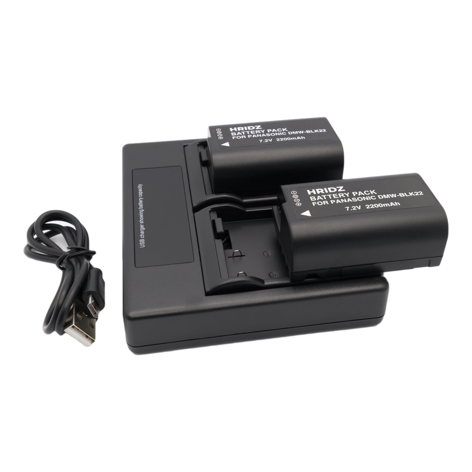 Hridz BLK22 Battery and Dual charger pack for Panasonic DMW-BLK22 LUMIX DSLR - combo-pack V571-HZDMWBLK22-COMBO