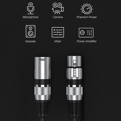1m Hridz XLR Cable Male To Female Audio Output and Input Apply To KTV Microphone V571-HZMFXLRCABLE-1M