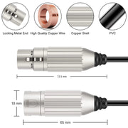 1m Hridz XLR Cable Male To Female Audio Output and Input Apply To KTV Microphone V571-HZMFXLRCABLE-1M