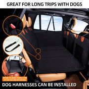 Black PawfectFriend Hard Bottom Car Back Seat Extender & Hammock for Dogs - 63x132cm Waterproof, Heavy-Duty V571-PF-CAR-HMCK-BLK