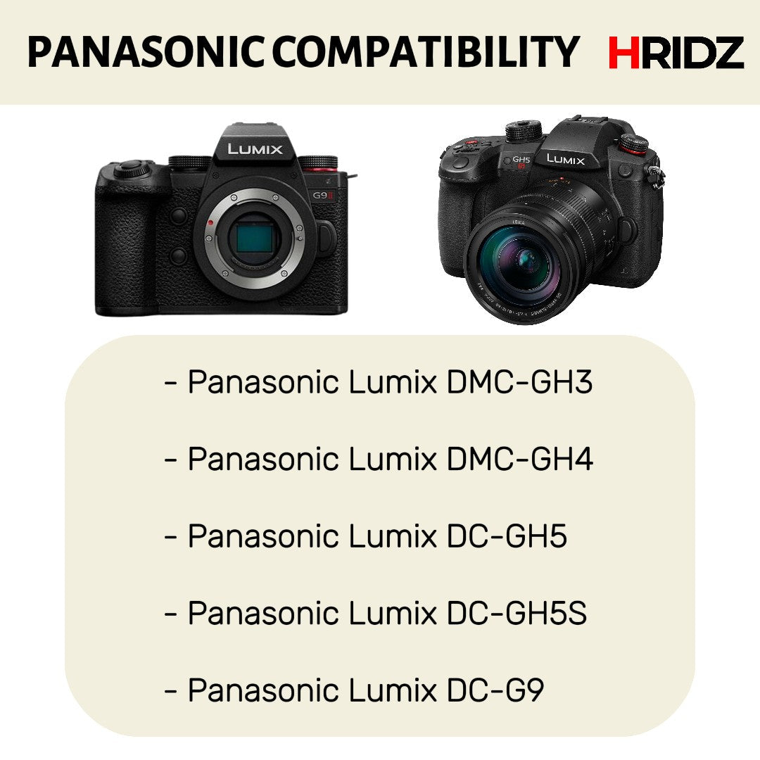 Hridz DMW-BLF19 Dual Charger For Panasonic GH3 & GH4 camera batteries V571-TFDCB2B1C1BDMWBLF19-C