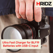 Hridz DMW-BLF19 Dual Charger For Panasonic GH3 & GH4 camera batteries V571-TFDCB2B1C1BDMWBLF19-C