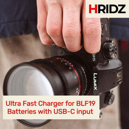 Hridz DMW-BLF19 Dual Charger For Panasonic GH3 & GH4 camera batteries V571-TFDCB2B1C1BDMWBLF19-C