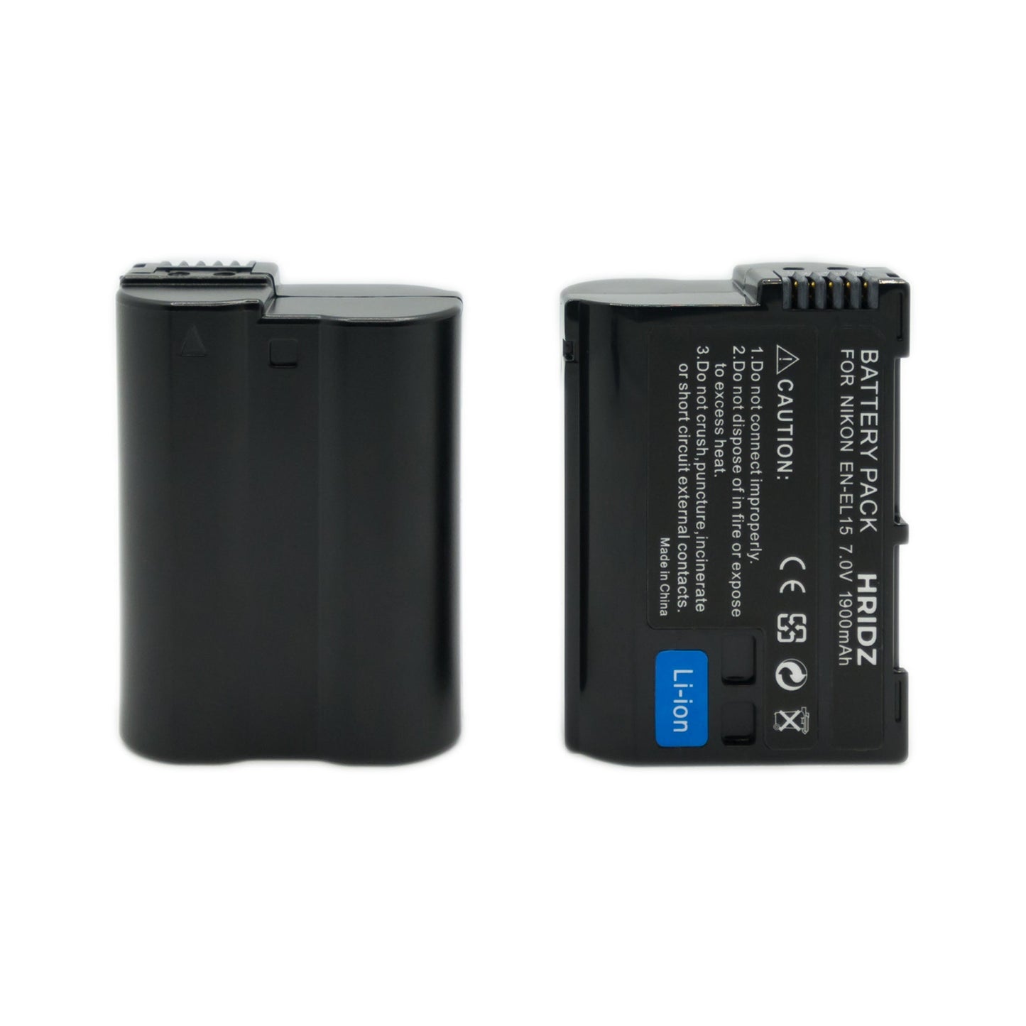 Hridz EN-EL15 Battery & Charger set for Nikon Z6, Z7, D780, D500, D600, D610, D750, D800, D810, D810a, D850 V571-TFDCB2B1C1BENEL15