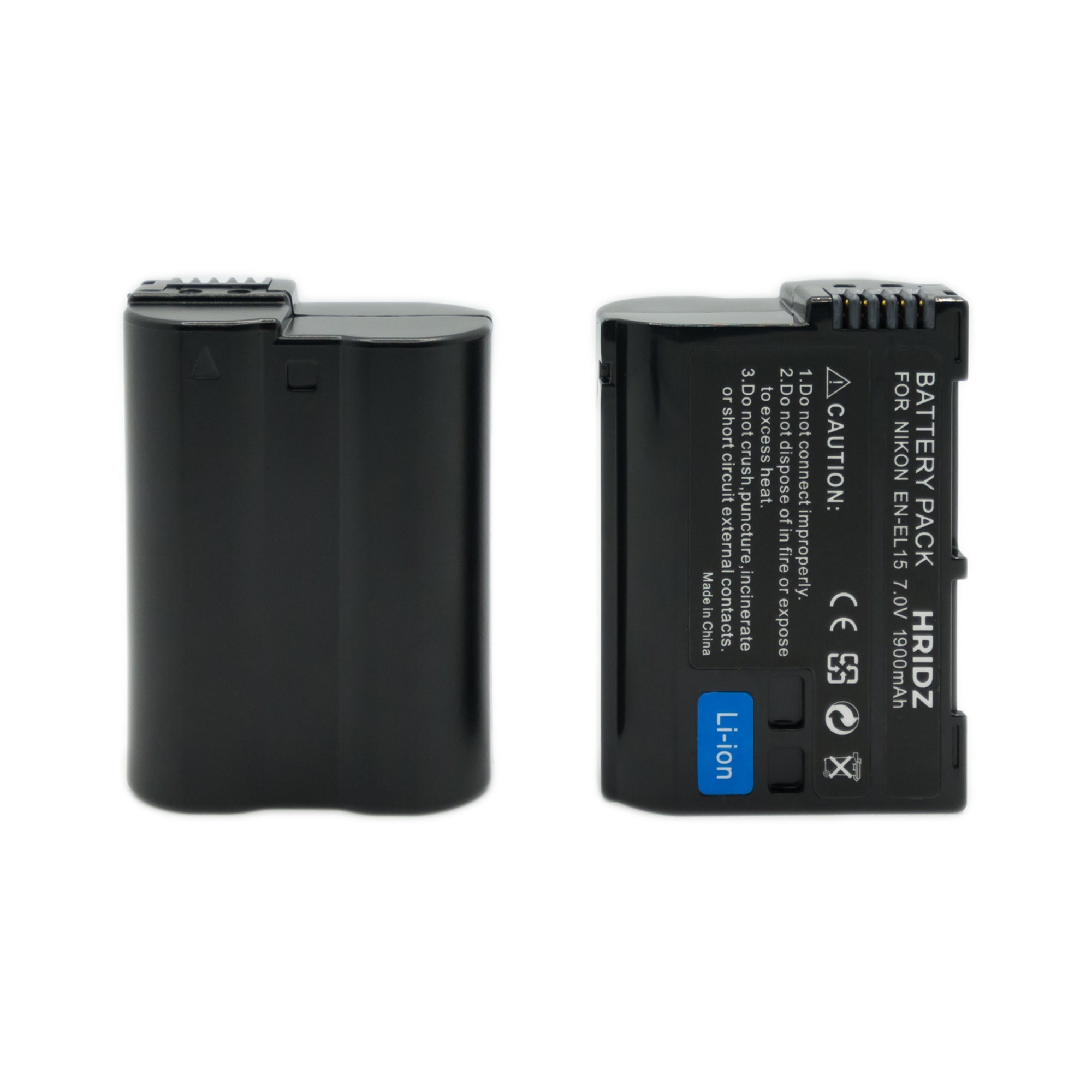 Hridz EN-EL15 Battery & Charger set for Nikon Z6, Z7, D780, D500, D600, D610, D750, D800, D810, D810a, D850 V571-TFDCB2B1C1BENEL15