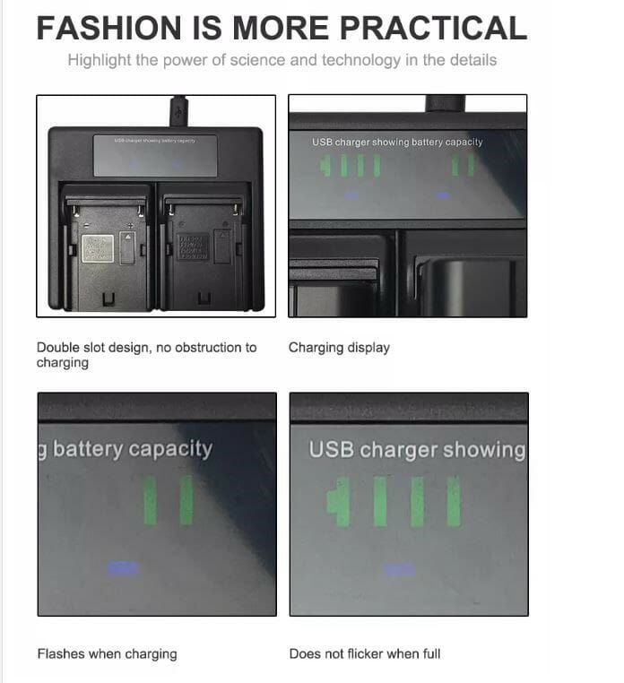 HRIDZ EN-EL23 Battery & Charger Set For Nikon Coolpix B700 S810c P600 P610S V571-TFDCB2B1C1BENEL23