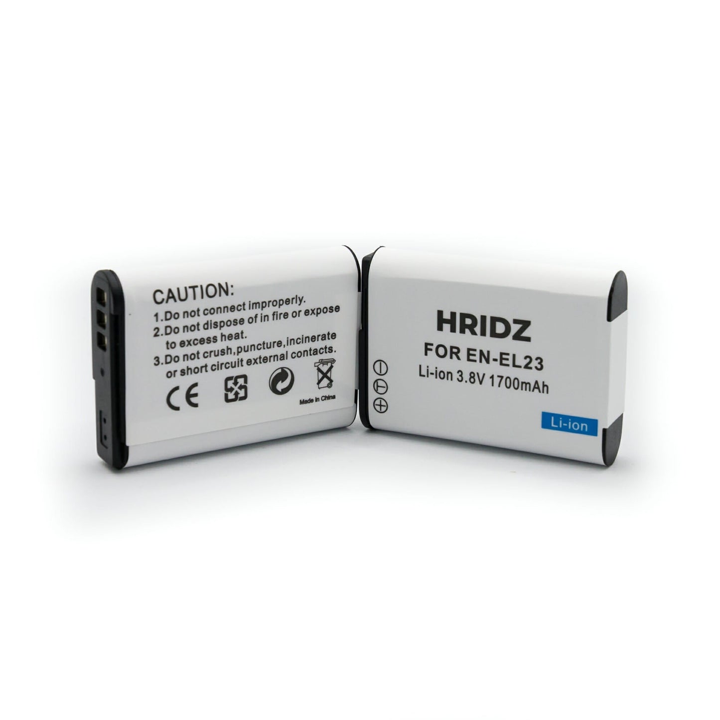 HRIDZ EN-EL23 Battery & Charger Set For Nikon Coolpix B700 S810c P600 P610S V571-TFDCB2B1C1BENEL23