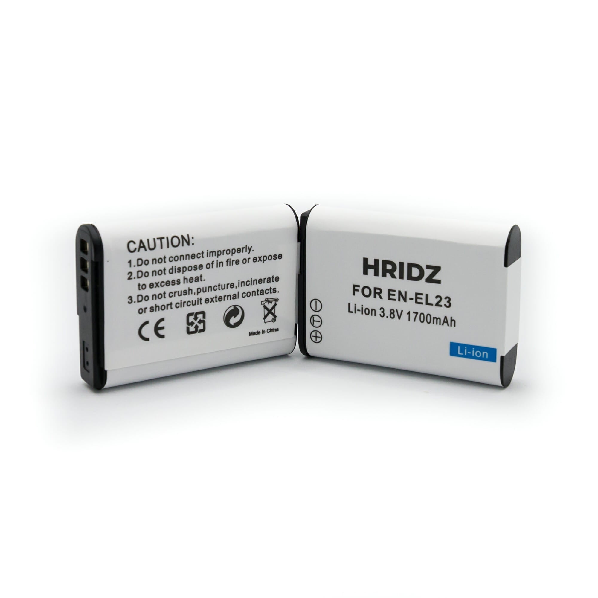 HRIDZ EN-EL23 Battery & Charger Set For Nikon Coolpix B700 S810c P600 P610S V571-TFDCB2B1C1BENEL23