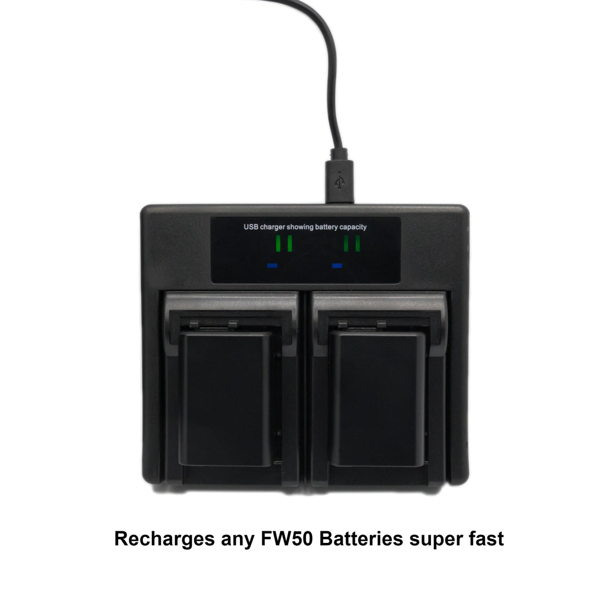 Hridz FW50 Battery Charger for Sony Alpha A7 A7II NEX-3 3N 5 NEX-6 NEX-7 V571-TFDCB2B1C1BNPFW50-C