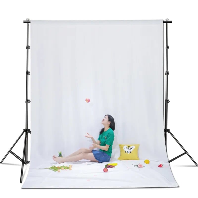 Hridz 2x3m White Backdrop For Photography Videos Events Photoshoot V571-WHITEBGMUSLIN