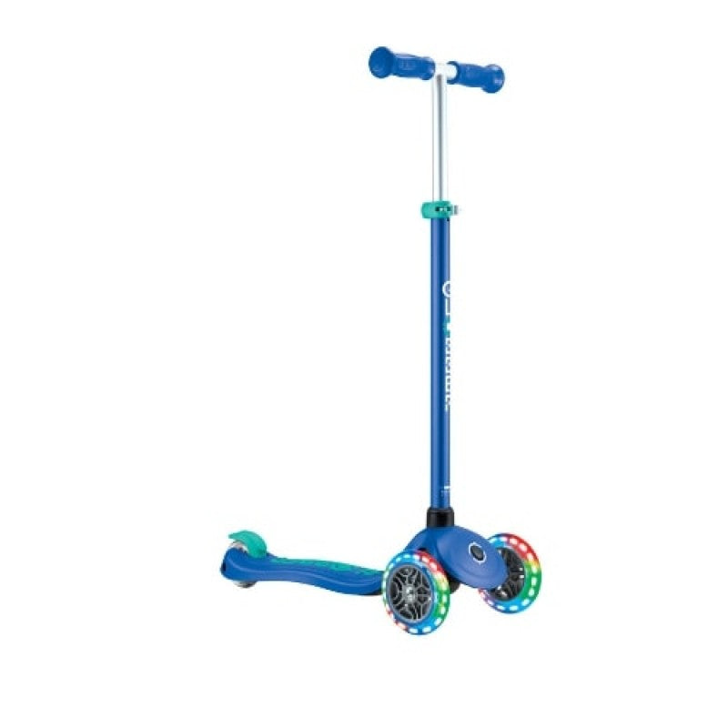 Globber PRIMO PLUS with Lights - Navy Blue/ Emerald Green V572-442-600-4