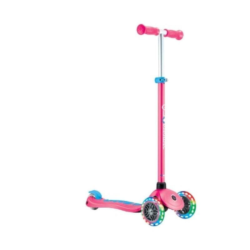 Globber PRIMO PLUS with Lights - Fuchsia Pink / Sky Blue V572-442-610-4