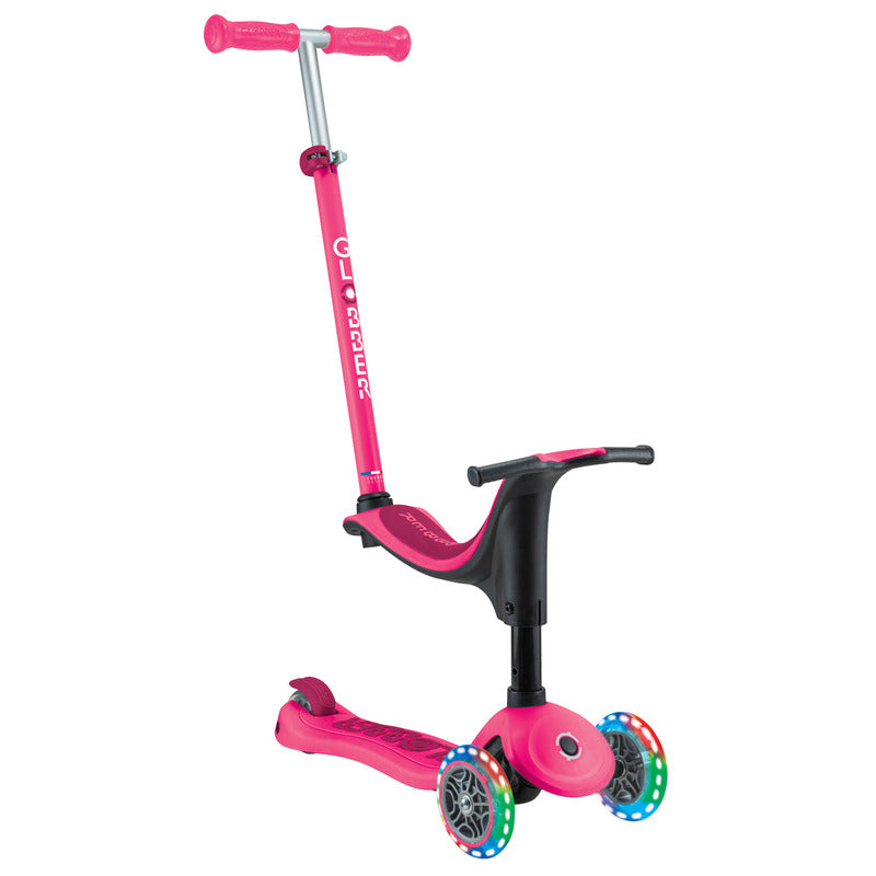 Globber GO UP SPORTY Lights with Stabilizer - Fuchsia/ Dark Pink V572-452-610-4S