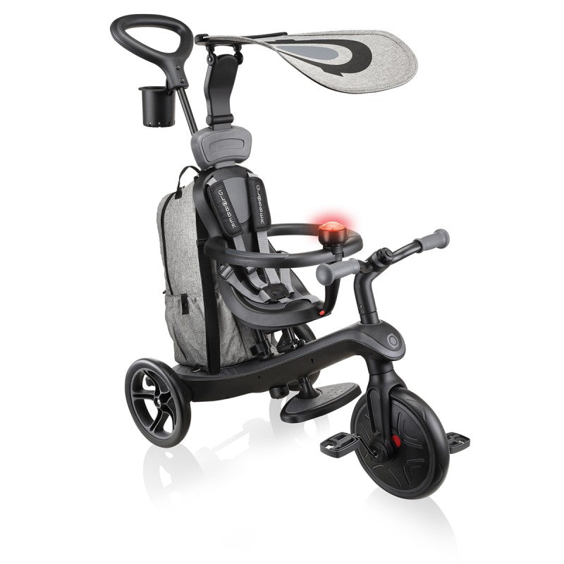 Globber EXPLORER Trike 4in1 DELUXE PLAY -Black/Grey V572-633-120-AUS