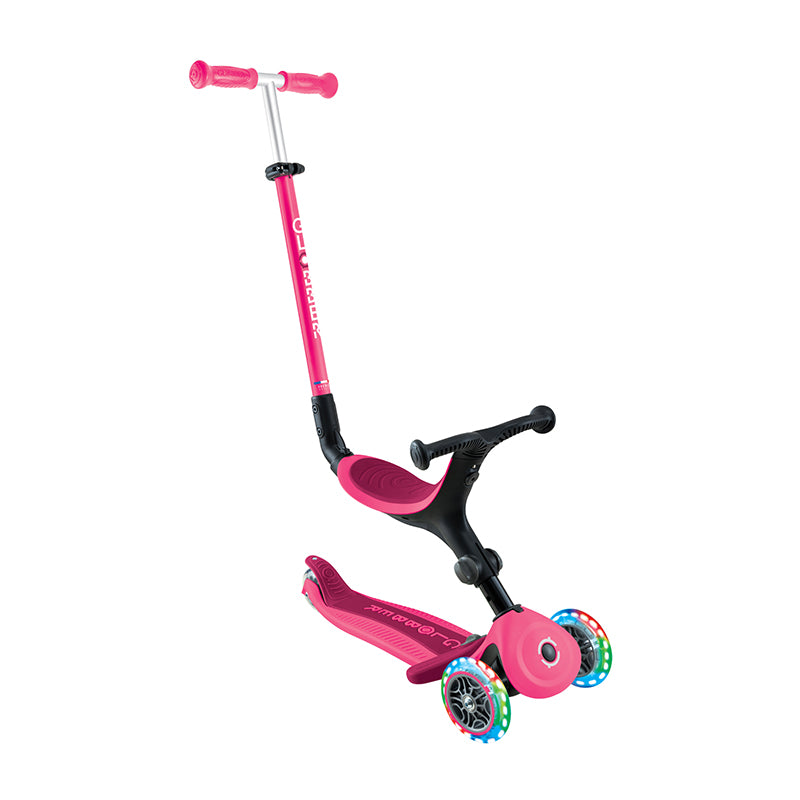 Globber GO UP ACTIVE with Lights - Fuchsia/ Dark Pink V572-744-110