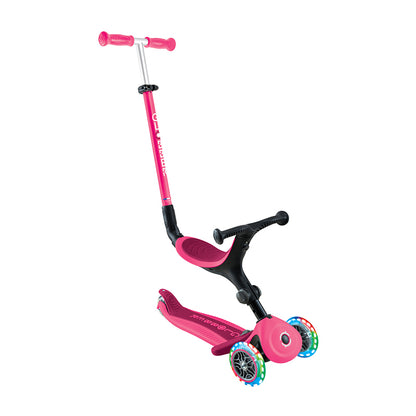 Globber GO UP ACTIVE with Lights - Fuchsia/ Dark Pink V572-744-110