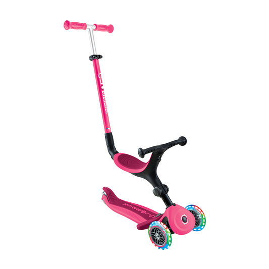 Globber GO UP ACTIVE with Lights - Fuchsia/ Dark Pink V572-744-110