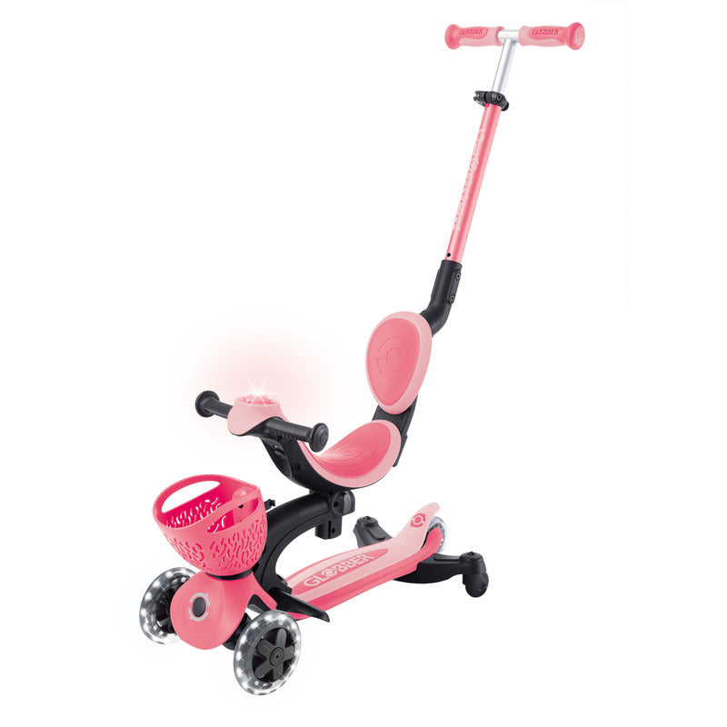Globber Go Up Baby Lights 360 - Pastel Pink/ Deep Pastel Pink V572-844-210