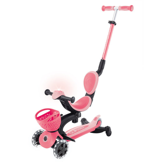 Globber Go Up Baby Lights 360 - Pastel Pink/ Deep Pastel Pink V572-844-210